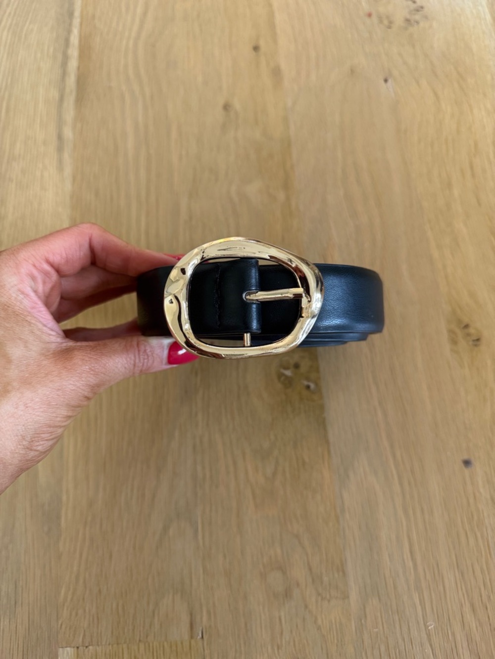 Classic Black Leather Belt